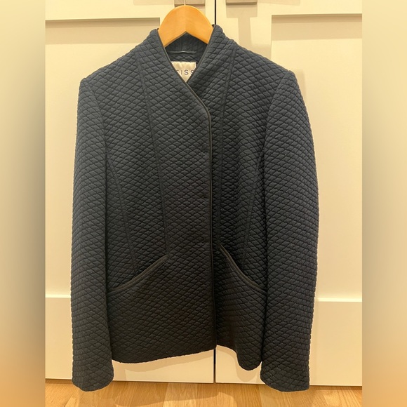 Reiss Navy Quilted Jacket